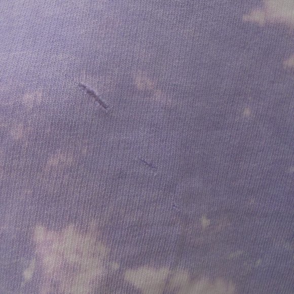 Zara Tie-Dye Knit Cropped Distressed Purple Top NEW - Picture 4 of 5